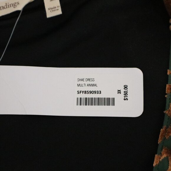 Soft Surroundings Womens Shae Midi Dress Velvet Burnout Animal Print Size 3X NWT - Picture 5 of 11